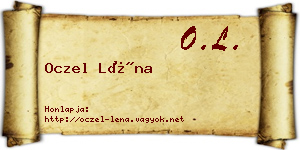 Oczel Léna névjegykártya